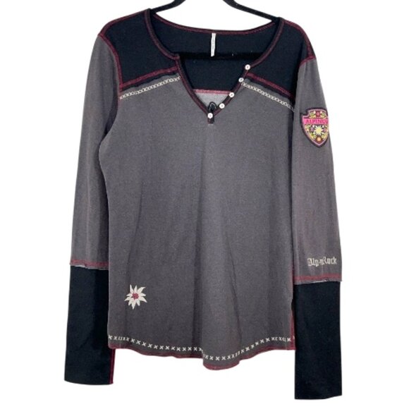 Alp N Rock Alpinum LS Henley Black Size 4 (Large) - Picture 1 of 4